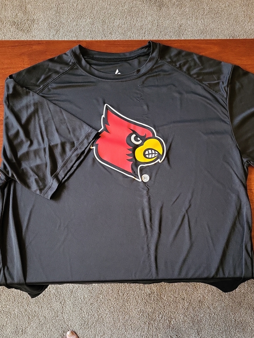 Men's Black Louisville Cardinals Logo Performance Tee